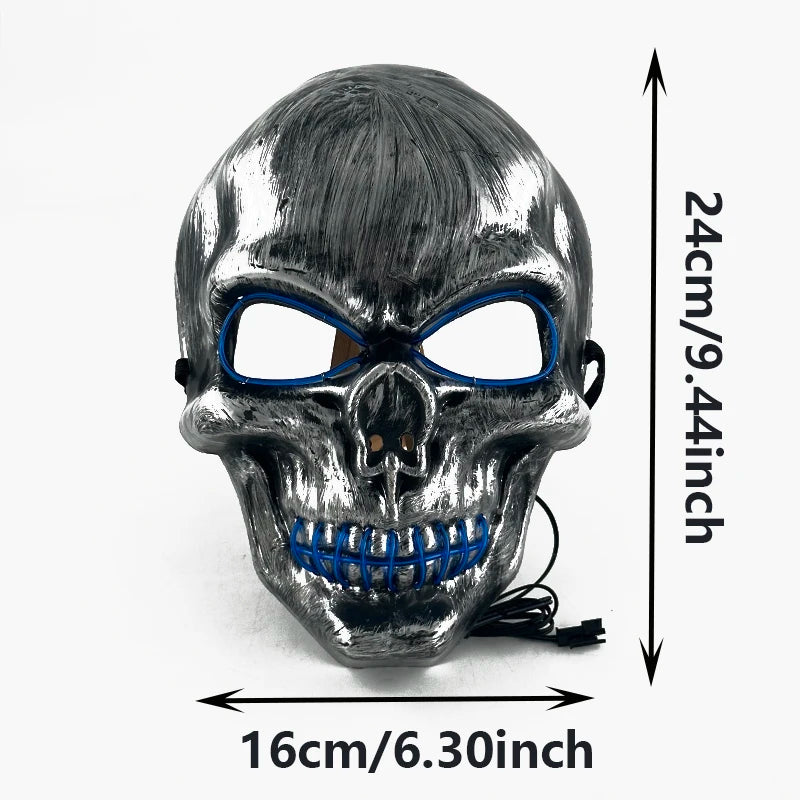 N-Phantom Glow: Skeleton Head Mask