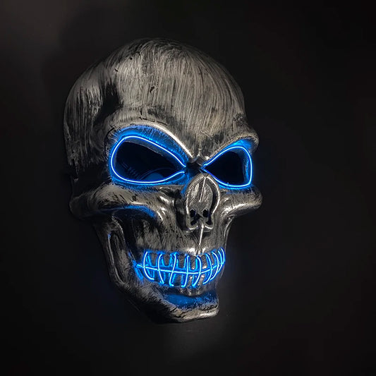 N-Phantom Glow: Skeleton Head Mask