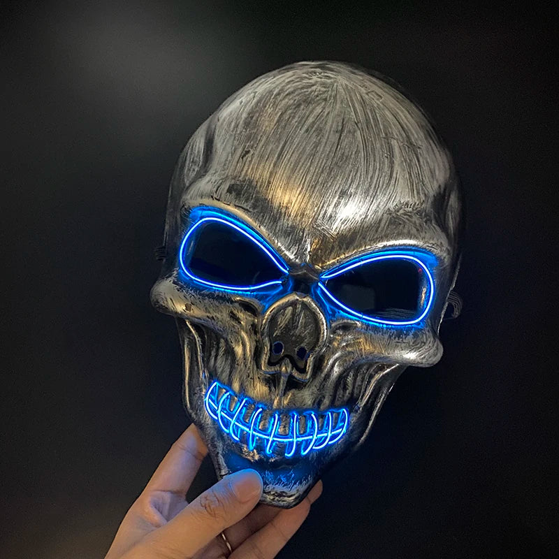 N-Phantom Glow: Skeleton Head Mask