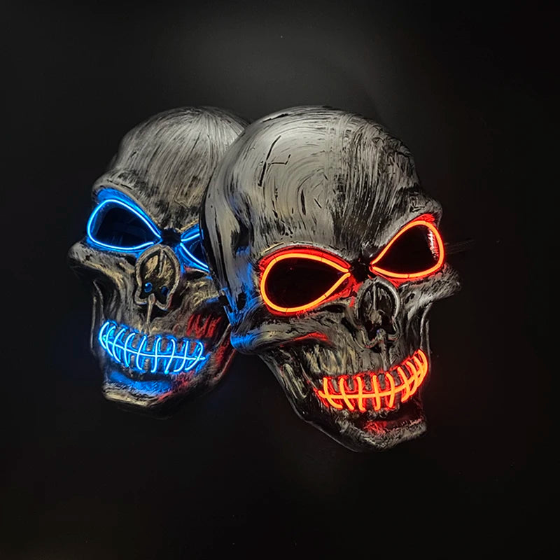 N-Phantom Glow: Skeleton Head Mask